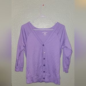 Purple junior button up cardigan/sweater - Used